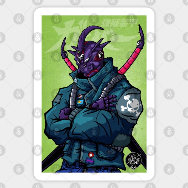 Guyver III Sticker by BigHootchie's Super Art Emporium